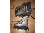 Silver in-Line Skates Size 41 with Pads Great Con