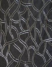 Interior Embroidered Silks:Embroidered Silk Black Tulle in London UK